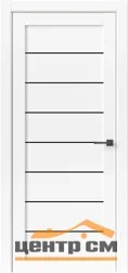Дверь UBERTURE МОДЕРН 10005, стекло чёрное, белый 80