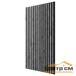 Панель акустическая гибкая ARTIVA flex №1, черный войлок, 1200х600х9мм, рейки МДФ 25х6мм, бетон