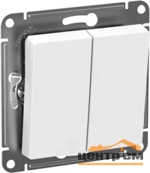 Механизм выключателя двухклавишный СП Aqua IP44 (сх. 5) 10AX белый. Systeme Electric ATN440151