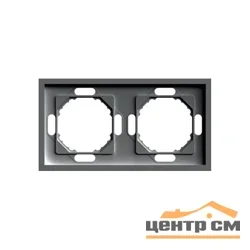 Рамка двухместная Эмили STEKKER PFR00-5002-09, антрацит, soft touch