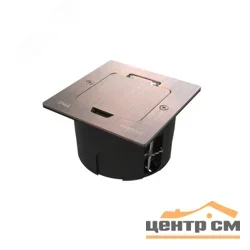 Лючок MultiDesk MDK20 на 2мод. IP44 с монтажной коробкой для стены фальшпола стола медь SE MDK20102CA
