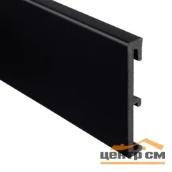 Плинтус SALAG ALPHA Czarny RAL9005 (черный) 100мм ПВХ гибкий 2,4 м