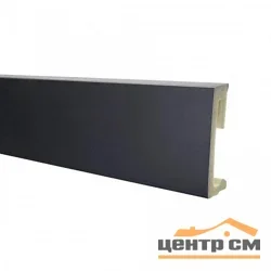 Плинтус SALAG ALPHA Black (черный) 60мм ПВХ гибкий 2,2 м