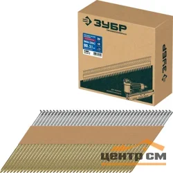 Гвозди реечные ЗУБР SN34 (D34) 83 х 3.1 мм, рифленые оцинкованные, 3000 шт