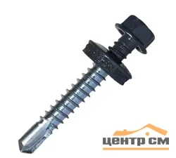 Саморез кровельный 5,5x19 сверло №3 (мокрый асфальт) RAL 7024 (уп 70шт) Biskrep