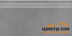 Ступень KERAMA MARAZZI Мирабо серый обрезной 30x60x0,9 арт.DD253600R\GR