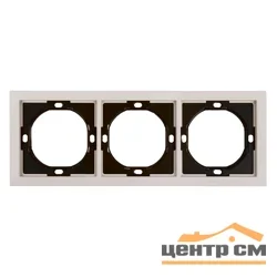 Рамка трехместная STEKKER Мия, пудровый жемчуг PFR00-3003-08