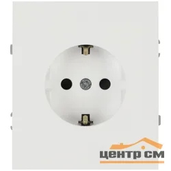 Розетка одноместная механизм СП ЭРА Arktik 2P+E Schuko с заземлением 16А-250В белый матовый арт.16-2101-08