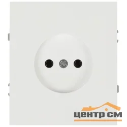 Розетка одноместная механизм СП ЭРА Arktik 2P 16А-250В без заземления белый матовый арт.16-2106-08