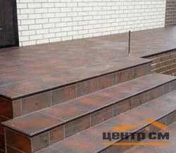 Клинкер Paradyz Семир ступень с носиком угловая коричневая B1a 33х33