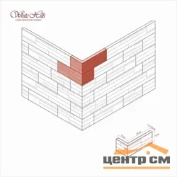 Камень облицовочный White Hills Сандерлэнд угловой без шва, арт.172-85